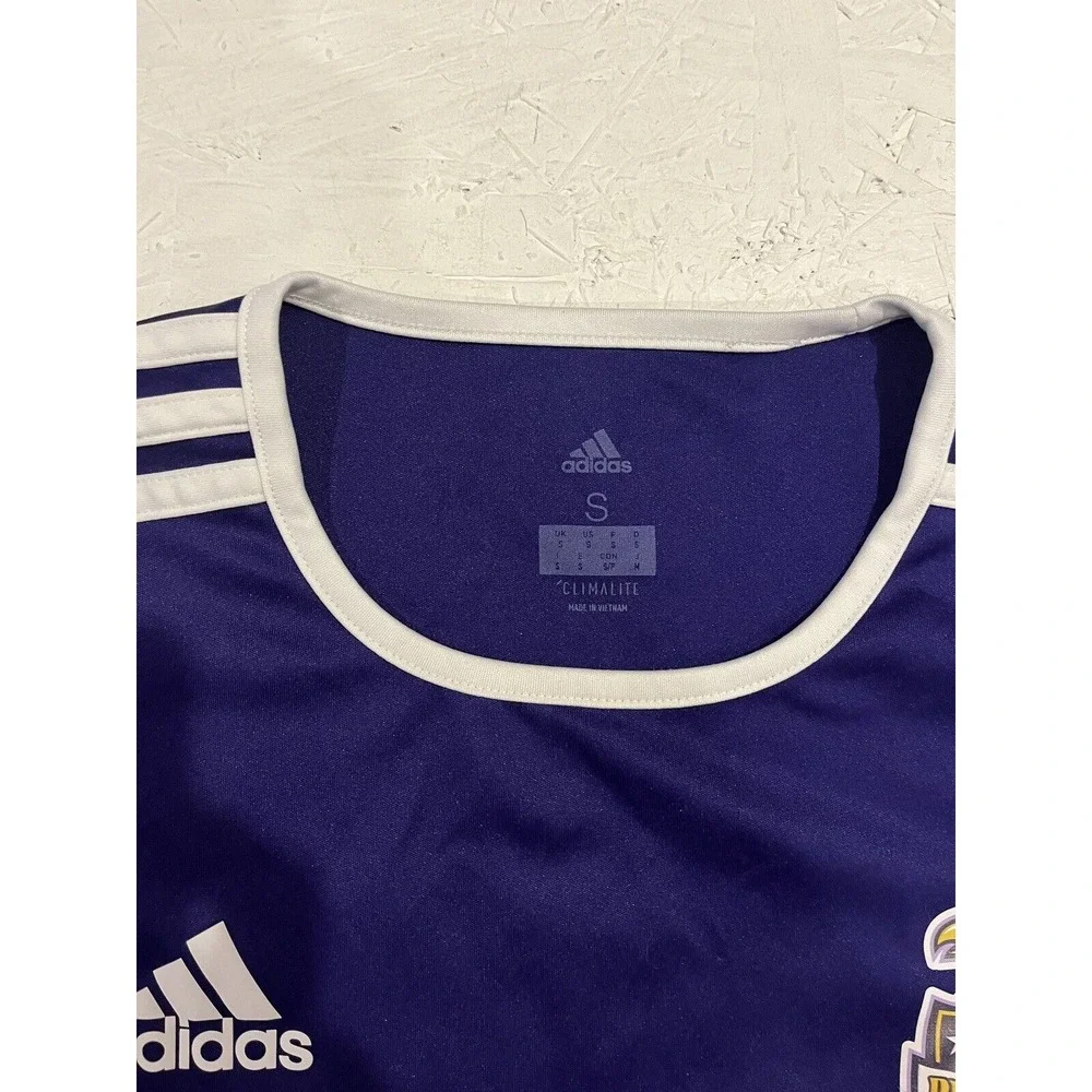 Adidas ClimaLite Soccer Jersey Bethalto FC Purple White Mens Small Athletic‎
